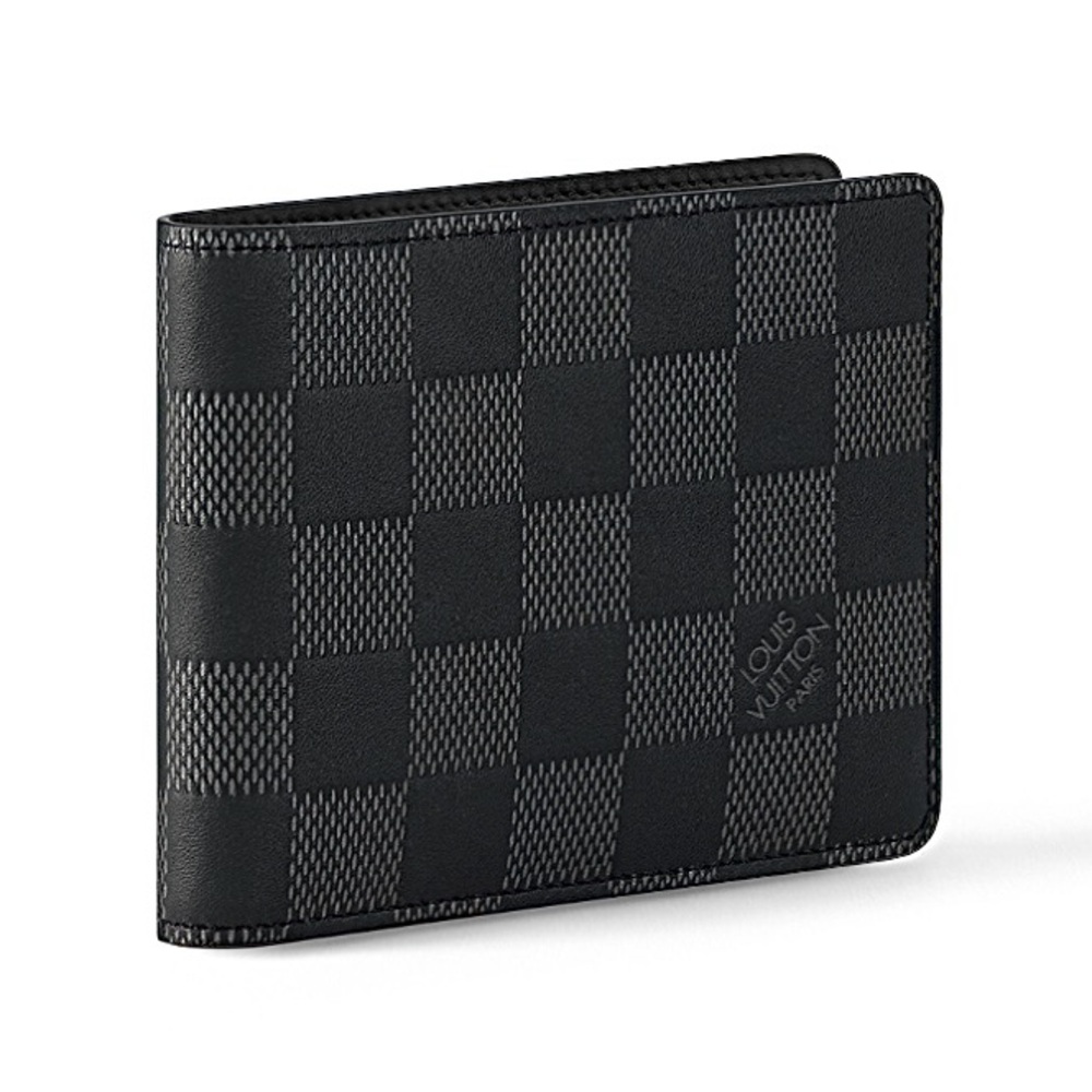 Louis Vuitton Metallic Damier Infini Onyx Silver Leather Multiple Wallet